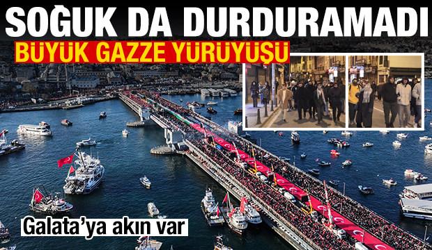 Galata'da B&uuml;y&uuml;k Gazze buluşması! Ka&ccedil; kişinin katıldığı belli oldu
