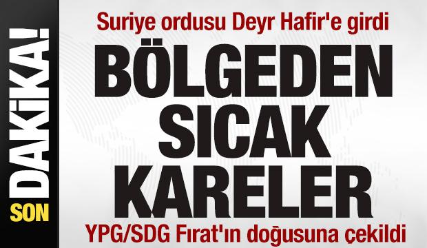 Ter&ouml;r &ouml;rg&uuml;t&uuml; YPG/SDG'nin &ccedil;ekilmesiyle Suriye ordusu Deyr Hafir'e girdi