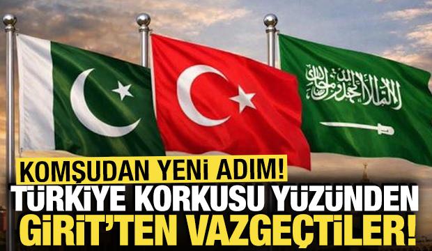 T&uuml;rkiye korkusu y&uuml;z&uuml;nden Girit'ten vazge&ccedil;tiler! Komşudan yeni adım