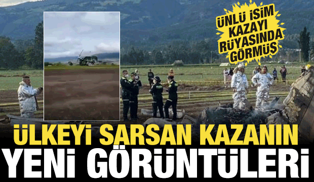 &Uuml;nl&uuml; şarkıcının &ouml;ld&uuml;ğ&uuml; u&ccedil;ak kazasının yeni g&ouml;r&uuml;nt&uuml;leri ortaya &ccedil;ıktı
