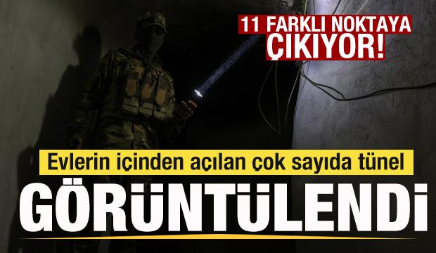 Ayn İsa'da ter&ouml;r &ouml;rg&uuml;t&uuml; YPG'nin evlerin i&ccedil;inden a&ccedil;tığı t&uuml;nelleri g&ouml;r&uuml;nt&uuml;lendi
