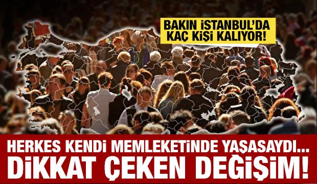 Herkes kendi memleketinde yaşasaydı n&uuml;fus sayımı nasıl olurdu? İl il a&ccedil;ıklandı...