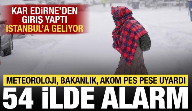  Meteoroloji'den kar, sağanak ve fırtına uyarısı! İstanbul dahil 54 ilde alarm verildi