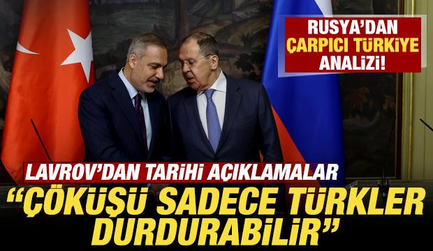 Rusya'dan &ccedil;arpıcı T&uuml;rkiye analizi! Lavrov'dan tarihi a&ccedil;ıklama: Sadece T&uuml;rkler durdurabilir