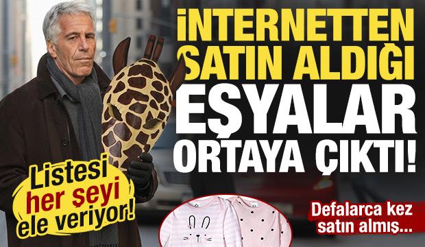 Epstein'in internetten satın aldığı eşyalar ortaya &ccedil;ıktı! Her şeyi &ouml;zetledi...