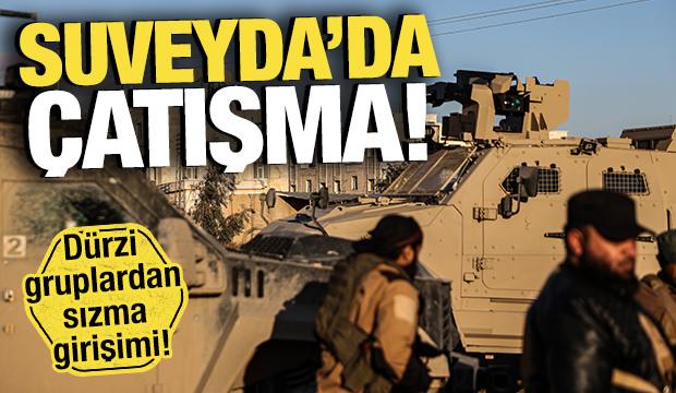 Suriye'nin Suveyda b&ouml;lgesinde &ccedil;atışma! D&uuml;rzi gruplardan sızma girişimi