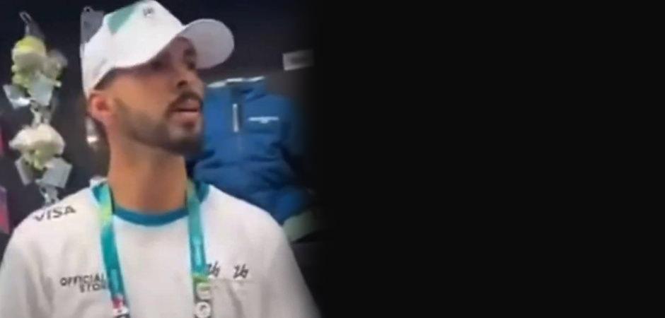 Olimpiyatlarda skandal! Provokat&ouml;r İsrailli grubu '&Ouml;zg&uuml;r Filistin' diyen adam işinden oldu