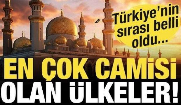 En &ccedil;ok cami bulunan &uuml;lkeler a&ccedil;ıklandı! T&uuml;rkiye'de ka&ccedil; cami var?
