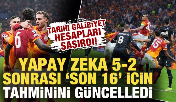 G.Saray'ın tarihi galibiyeti hesapları şaşırdı! Yapay zekadan son 16 i&ccedil;in yeni tahmin