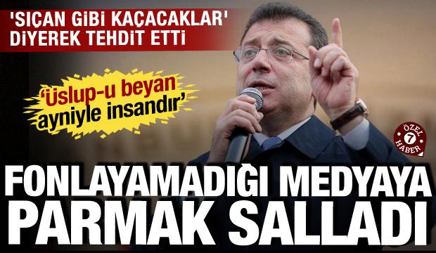 İmamoğlu'nun &uuml;slupsuzluğuna tepki yağdı: Fonlayamadığı medyaya parmak salladı