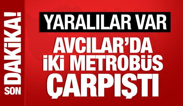  Avcılar'da iki metrob&uuml;s &ccedil;arpıştı: 4 yaralı