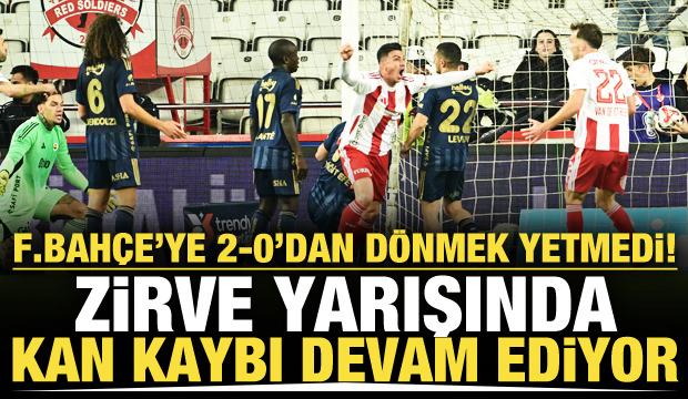 Fenerbahçe'ye 2-0'dan dönmek yetmedi! Zirve yarışında kan kaybı sürüyor
