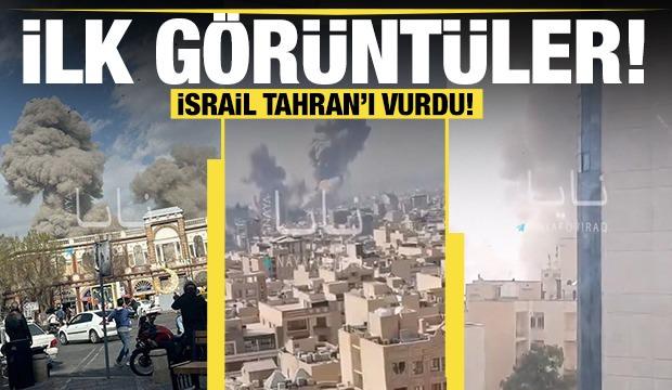 İsrail, İran'a saldırı başlattı: B&ouml;lgeden ilk g&ouml;r&uuml;nt&uuml;ler!