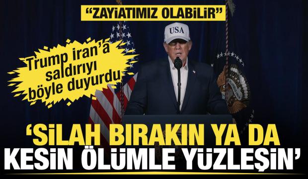 Trump'tan İran ordusuna: Silah bırakın ya da kesin &ouml;l&uuml;mle y&uuml;zleşin