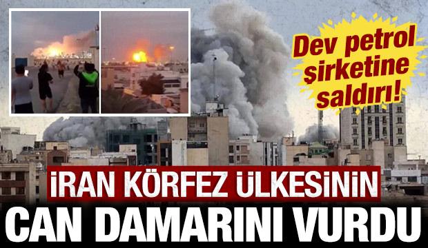 İran K&ouml;rfez &uuml;lkesinin can damarını vurdu: Petrol şirketine ait tesis vuruldu!
