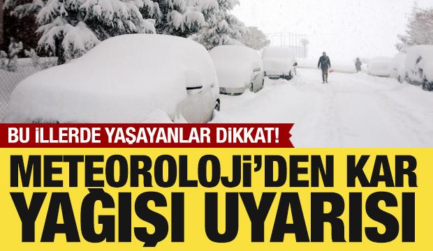 Meteoroloji'den 6 ile 'sarı' kodlu karla karışık yağmur ve kar uyarısı