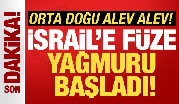Orta Doğu alev alev! Son dakika: İsrail'e f&uuml;ze yağmuru başladı