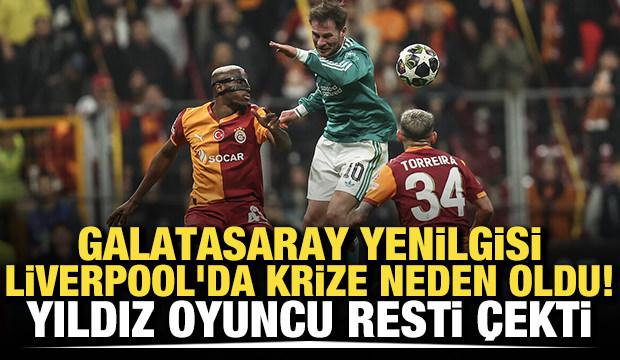 Galatasaray yenilgisi Liverpool'da krize neden oldu! Yıldız oyuncu resti &ccedil;ekti
