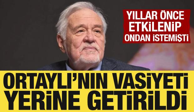 İlber Ortaylı'nın yıllar &ouml;nceki vasiyeti yerine getirildi: