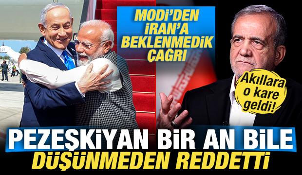 Modi'den İran'a beklenmedik &ccedil;ağrı! Pezeşkiyan d&uuml;ş&uuml;nmeden reddetti! Akıllara o kare geldi