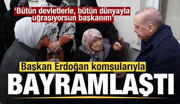 Başkan Erdoğan komşularıyla bayramlaştı