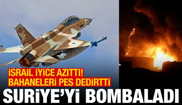 İsrail ordusu Suriye'yi vurdu! Bahaneleri pes dedirtti