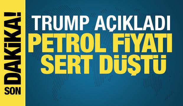 Trump a&ccedil;ıkladı! Petrol fiyatı sert d&uuml;şt&uuml;