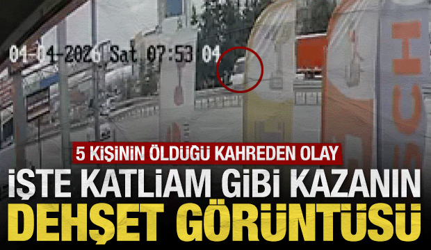 5 kişinin &ouml;ld&uuml;ğ&uuml; Ankara'daki kahreden kazanın g&ouml;r&uuml;nt&uuml;leri ortaya &ccedil;ıktı