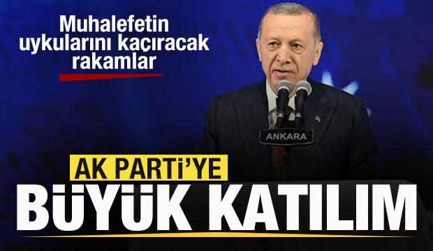AK Parti'ye b&uuml;y&uuml;k katılım! Muhalefetin uykularını ka&ccedil;ıracak rakam