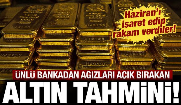 &Uuml;nl&uuml; bankadan ağızları a&ccedil;ık bırakan altın tahmini: Haziran'ı işaret edip, rakam verdiler