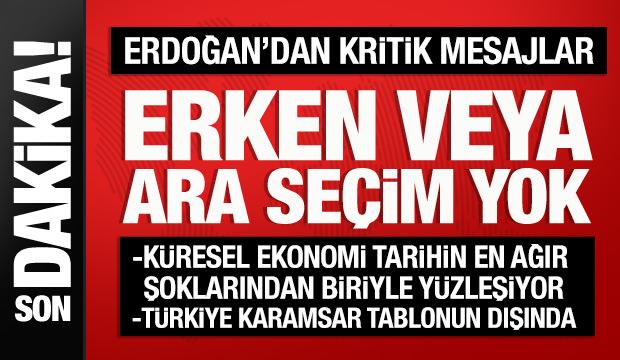 Cumhurbaşkanı Erdoğan: Erken veya ara se&ccedil;im yok!