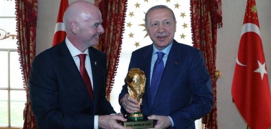 Cumhurbaşkanı Erdoğan, FIFA Başkanı Infantino'yu kabul etti