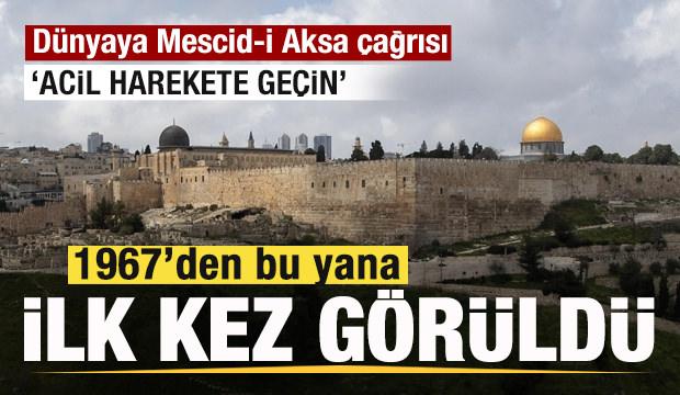 D&uuml;nyaya Mescid-i Aksa i&ccedil;in 'Acil harekete ge&ccedil;in' &ccedil;ağrısı! 1967&rsquo;den bu yana en y&uuml;ksek sayı