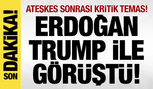 Son dakika: Erdoğan, Trump ile g&ouml;r&uuml;şt&uuml;!