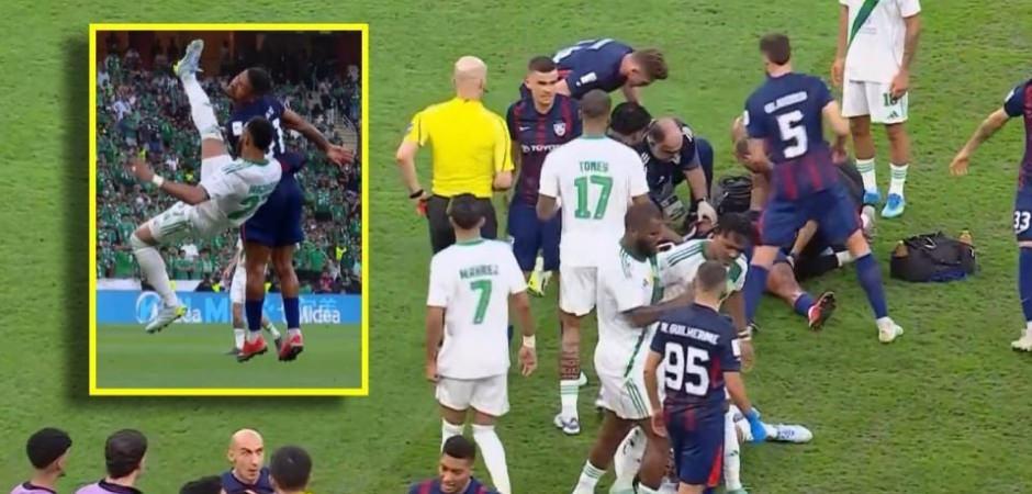 Asya Şampiyonlar Ligi'nde korkutan anlar! Y&uuml;z&uuml;ne tekme gelen Jairo bilincini kaybetti