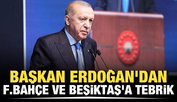 Başkan Erdoğan'dan Fenerbah&ccedil;e ve Beşiktaş'a tebrik