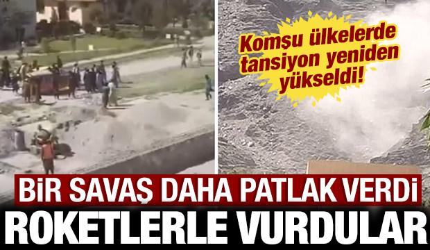 Bir savaş daha patlak verdi: Top&ccedil;u ve roketlerle komşu &uuml;lkeyi vurdular!