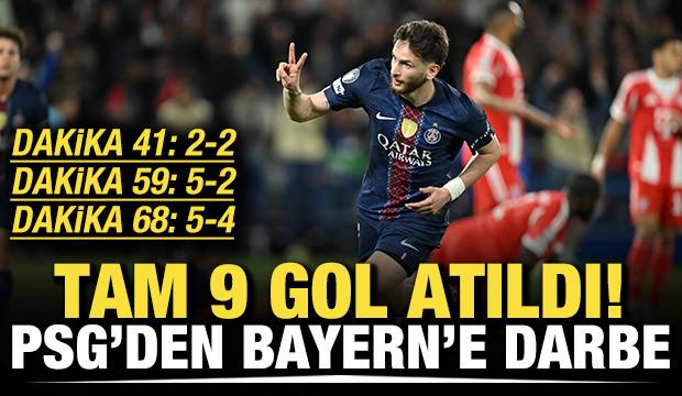 Devler Ligi'nde 9 goll&uuml; &ccedil;ılgın ma&ccedil;! PSG'den Bayern'e darbe