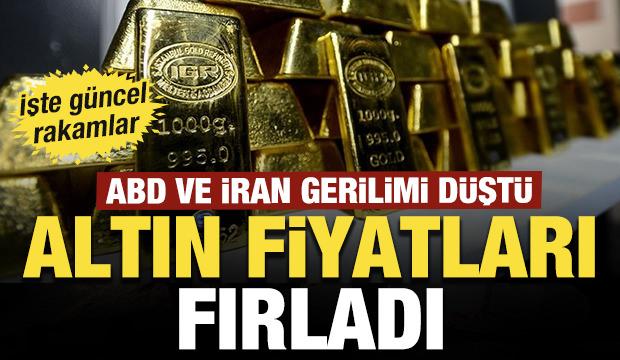 ABD ve İran gerilimi d&uuml;şt&uuml;, altın fiyatları fırladı: İşte g&uuml;ncel rakamlar