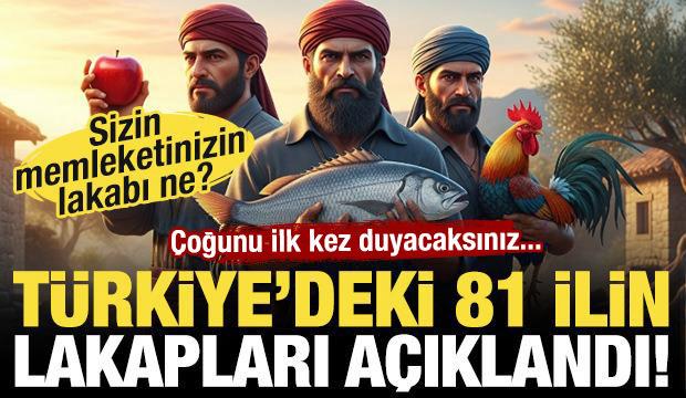 81 ilin lakapları a&ccedil;ıklandı! Memleketinizin lakabı ne?