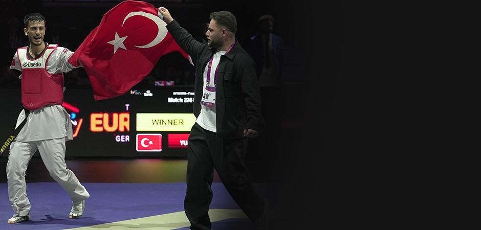 Azerbaycanlı rakibini yenen milli sporcu Avrupa şampiyonu!