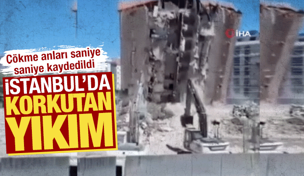 Esenyurt ve Avcılar'da korkutan yıkım: Binaların &ccedil;&ouml;kme anı saniye saniye kaydedildi