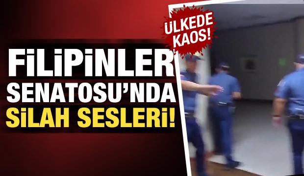 Son dakika...Filipinler Senatosu&rsquo;nda sıcak saatler:  En az 10 el silah sesi duyuldu!