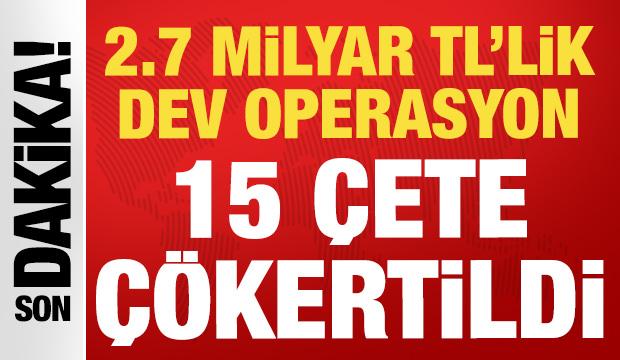 11 ilde 15 ayrı su&ccedil; &ouml;rg&uuml;t&uuml;ne operasyon: 158 kişi yakalandı