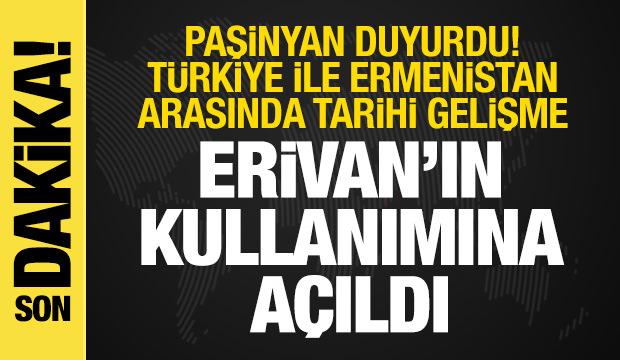 Paşinyan duyurdu: T&uuml;rkiye demiryolu bağlantısını bize a&ccedil;tı