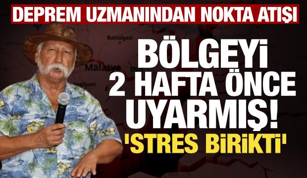 Deprem uzmanı &Uuml;ş&uuml;mezsoy 2 hafta &ouml;nce Malatya'yı uyarmış