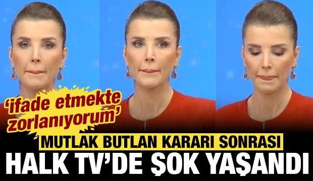 Mutlak butlan kararı sonrası Halk TV'de gergin anlar: Spikerin y&uuml;z&uuml; d&uuml;şt&uuml;!