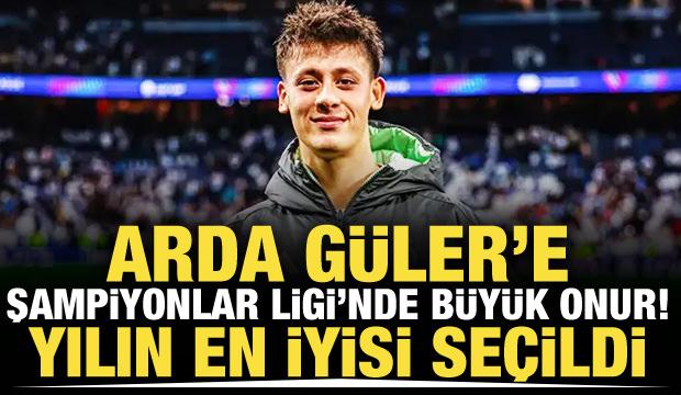 Arda G&uuml;ler Şampiyonlar Ligi'nde &ouml;d&uuml;l&uuml; kaptı! Yılın en iyisi se&ccedil;ildi