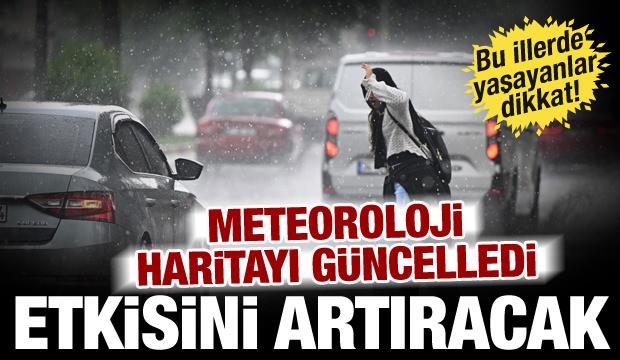 Meteoroloji haritayı g&uuml;ncelledi: Sağanak ve fırtına bir&ccedil;ok ili vuracak