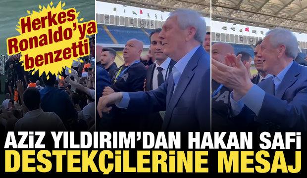 Hakan Safi destek&ccedil;ilerinin karşısına dikilen Aziz Yıldırım: Ben buradayım!